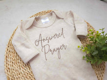 Load image into Gallery viewer, Answered Prayer Long Seeve Onesie | Oatmeal