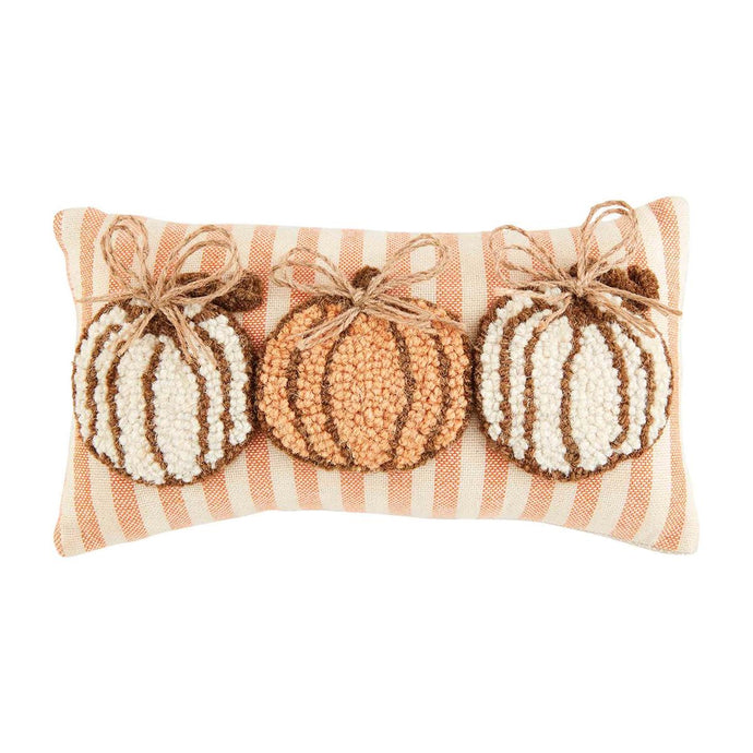 Patterned Hooked Pumpkin Pillows