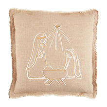 Load image into Gallery viewer, Gold Printed Nativity PIllow