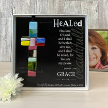 Load image into Gallery viewer, Healed Christian Support Gift USA  Handmade Glass Cross 4465