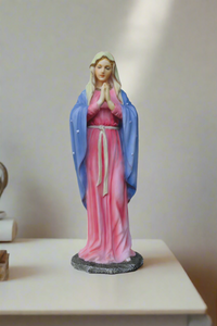 Adoring Virgin Statue in Color 8"