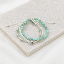 Load image into Gallery viewer, Be Still Prayer Bracelet - Amazonite: Silver