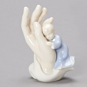 4.5"H Boy in Palm of Hand Figure