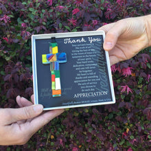 Load image into Gallery viewer, Thank You Inspirational Gift USA Handmade Glass Cross 4470