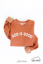 Load image into Gallery viewer, GOD IS GOOD PUFF Graphic Sweatshirt: DARK GREY / L