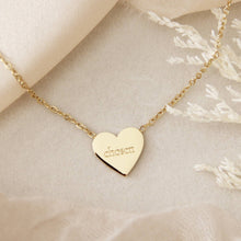 Load image into Gallery viewer, Chosen, Child of God Heart Necklace, Ephesians 1:4-5: Yellow Gold