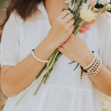 Load image into Gallery viewer, Feminine Genius Bracelet - Giving Back to ENDOW: Light Blue/Silver
