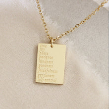 Load image into Gallery viewer, Fruit of the Spirit Necklace, Galatians 5:22-23: Yellow Gold