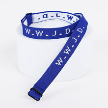 Load image into Gallery viewer, WWJD Woven Bracelet, Royal Blue