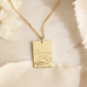 All Things Work Together For Good Romans 8:28 Necklace: Silver