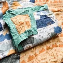 Load image into Gallery viewer, Luxury Double Sided Muslin Blanket: Faith Moves Mountains