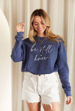 Load image into Gallery viewer, BE STILL AND KNOW Mineral Graphic Sweatshirt: VINTAGE MAROON / M