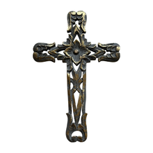 Load image into Gallery viewer, Matagorda Hand Carved Wood Wall Cross