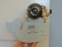 Load image into Gallery viewer, Whale Nap Time Door Knob Hanger
