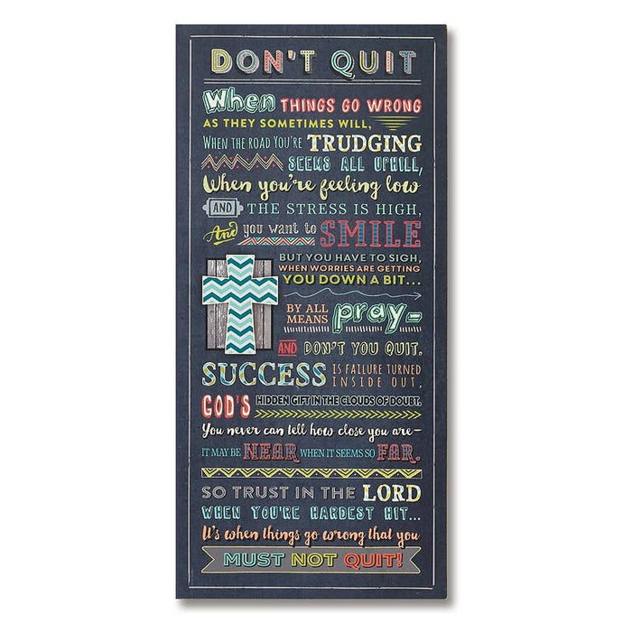 Don't Quit Plaque