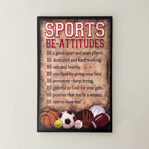 Sports Be-attitudes Plaque