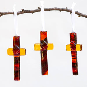50th Anniversary Gift USA Handmade Glass Cross 4407