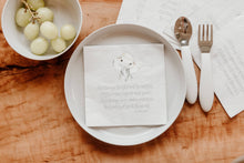 Load image into Gallery viewer, All Things Bright Napkins | Elephant Christening Scripture