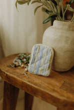 Load image into Gallery viewer, Blue Floral Rosary Pouch
