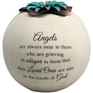 Angels are Near - 5" Round Tealight Candle Holder