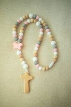 Load image into Gallery viewer, Butterfly Baby Rosary | Teething Rosary | Baptism Gift: Light Pink