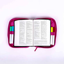 Load image into Gallery viewer, Bible Cover Canvas Washable New Creation M: Pink, White / Canvas, Polyester