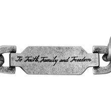 Load image into Gallery viewer, HOLD FAST Mens Bracelet Hold Fast Flag: Burnished Silver