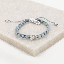 Load image into Gallery viewer, Miraculous Gemstone Bracelet: Slate/Silver