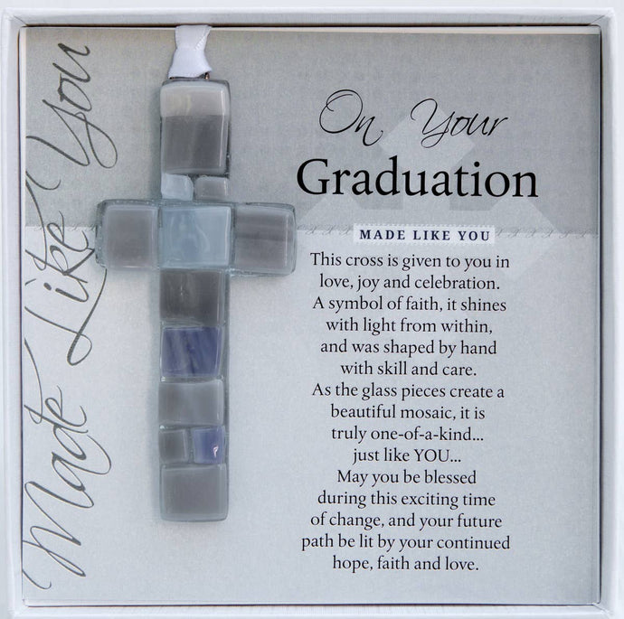 Graduation Gift: USA Handmade Mosaic Glass Cross
