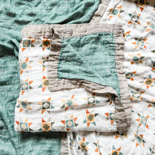 Load image into Gallery viewer, Luxury Double Sided Muslin Blanket: Holy Family Hearts