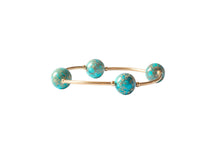 Load image into Gallery viewer, 12mm Blue Jasper in Gold Blessing Bracelet: S