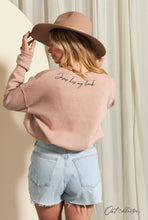 Load image into Gallery viewer, JESUS HAS MY BACK Mineral Graphic Sweatshirt: SOFT PINK