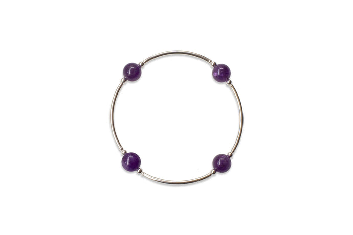 8mm Amethyst Blessing Bracelet: S