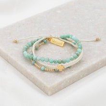 Load image into Gallery viewer, Be Still Prayer Bracelet - Amazonite: Silver