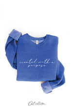 Load image into Gallery viewer, CREATED WITH A PURPOSE Graphic Sweatshirt: VINTAGE WHITE LONG SLEEVE / S