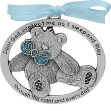 Load image into Gallery viewer, Blue Teddy Bear Crib Medal