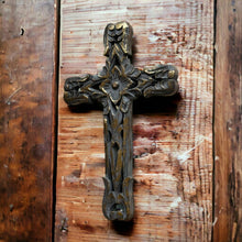 Load image into Gallery viewer, Matagorda Hand Carved Wood Wall Cross