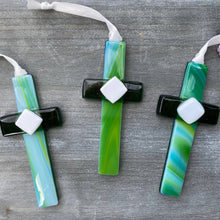 Load image into Gallery viewer, Teacher Gift USA Handmade Glass Cross Christian 4450