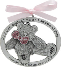 Load image into Gallery viewer, Pink Teddy Bear Crib Medal