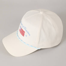 Load image into Gallery viewer, The Land of Freedom Flag Embroidered Trucker Hat: ROYAL BLUE / ONE SIZE