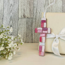 Load image into Gallery viewer, New Baby Girl Gift  USA Handmade Mosaic Glass Cross 4484