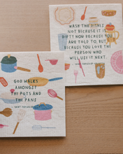 Load image into Gallery viewer, Reusable Paper Towels | Catholic Inspired Towels | Reusable: Pots &amp; Pans