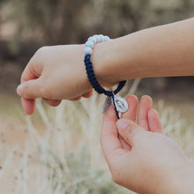 Load image into Gallery viewer, Feminine Genius Bracelet - Giving Back to ENDOW: Light Blue/Silver