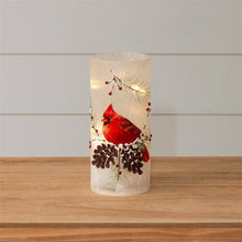 Load image into Gallery viewer, Frosted Glass Luminary- Cardinal (PC)