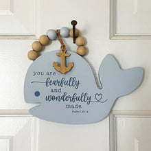 Load image into Gallery viewer, Whale Baby Wall Plaque