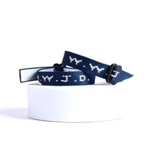 Load image into Gallery viewer, WWJD Woven Bracelet, Delta Blue