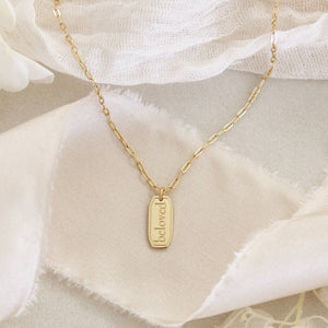 Beloved Necklace, Ephesians 5:1: Silver