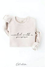 Load image into Gallery viewer, CREATED WITH A PURPOSE Graphic Sweatshirt: VINTAGE WHITE LONG SLEEVE / M
