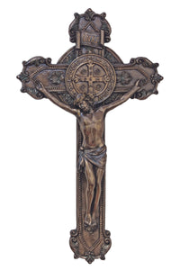 St. Benedict Crucifix in Cold Cast Bronze 11"