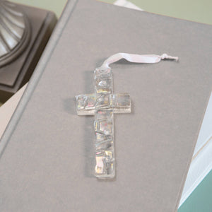 Aunt Gift: USA Handmade Mosaic Glass Cross 4459CM